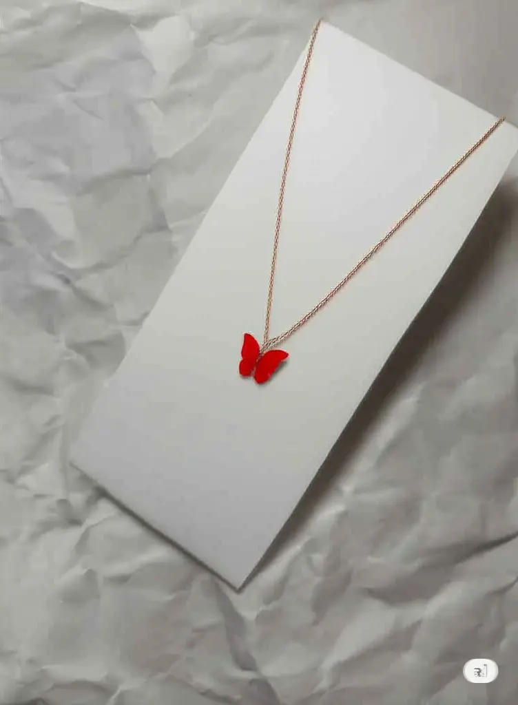 Red butterfly necklace