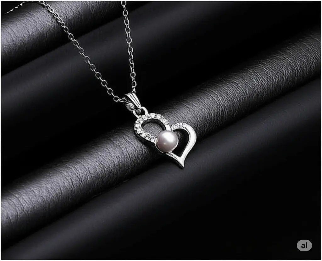 Heart stone necklace