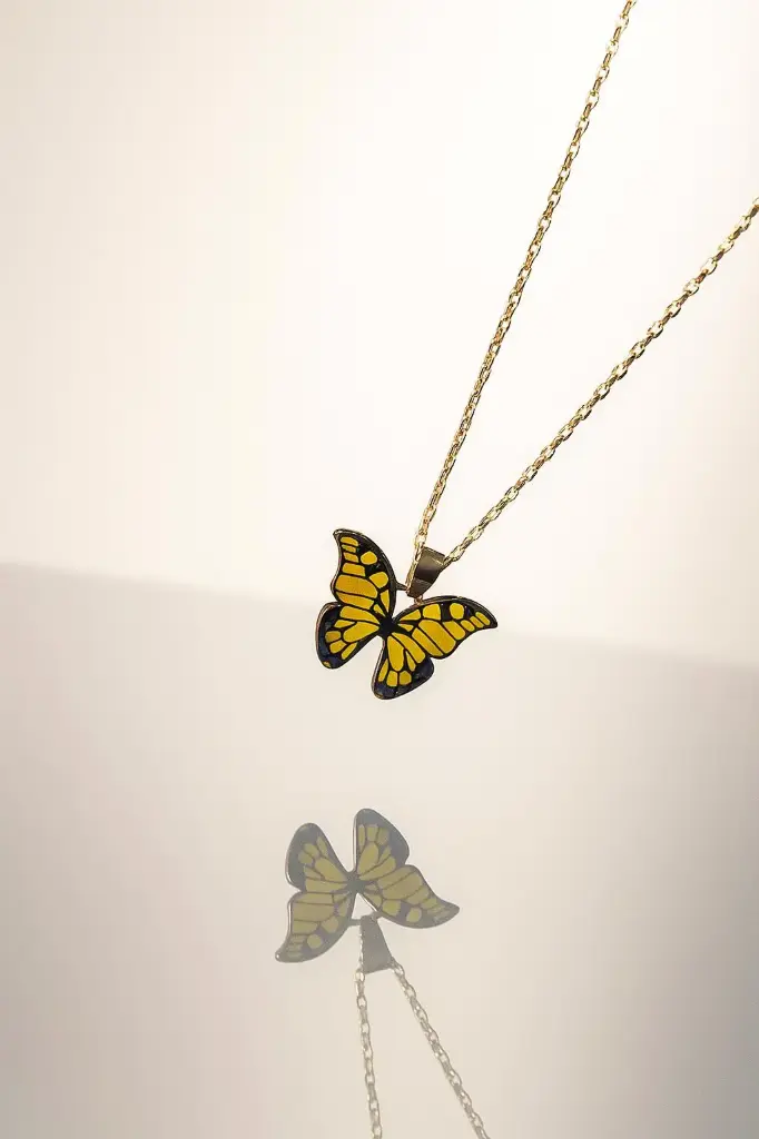 Yellow Butterfly Necklace